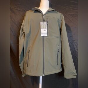 NWT Free Country Men's Olive Green Softshell Jacket,‎ size small